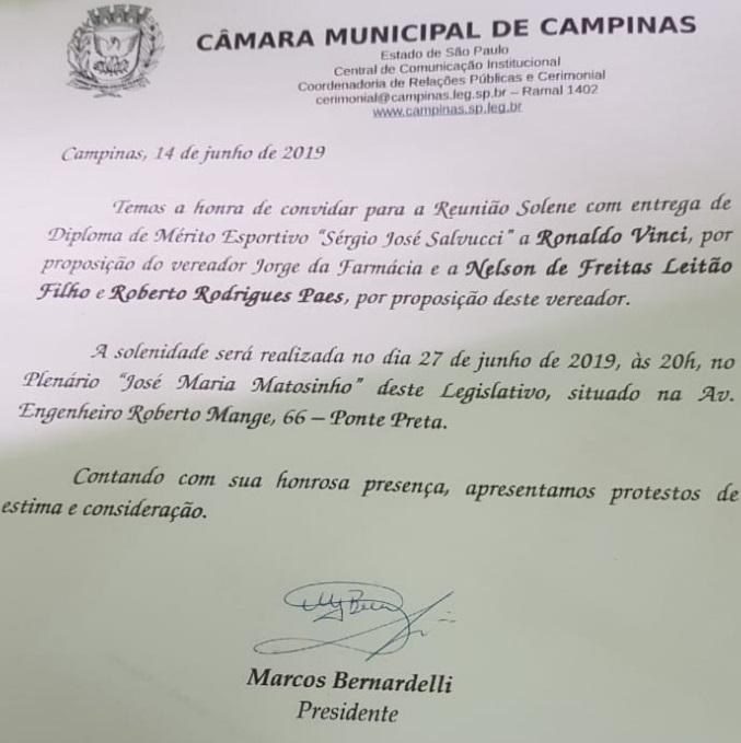 Mérito Esportivo à Roberto Paes