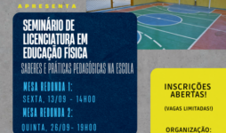 texto sobre o evento igual a pagina e uma imagem de uma quadra