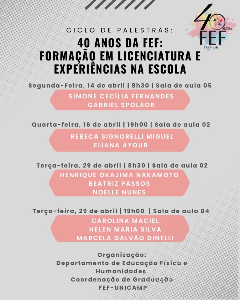 ciclo de palestras