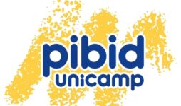 logotipo pibid, azul e amarelo