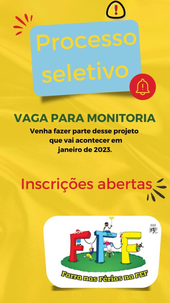 Processo Seletivo monitores farra