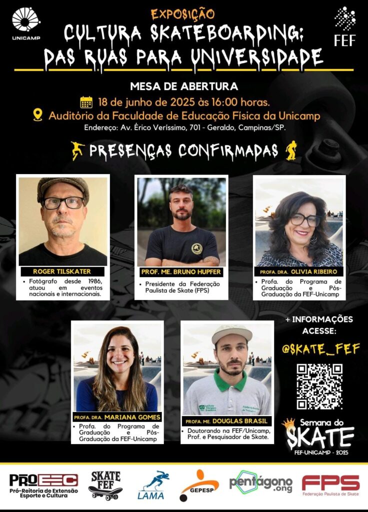 Cultura Skateboarding: das Ruas para a Universidade - banner divulgação