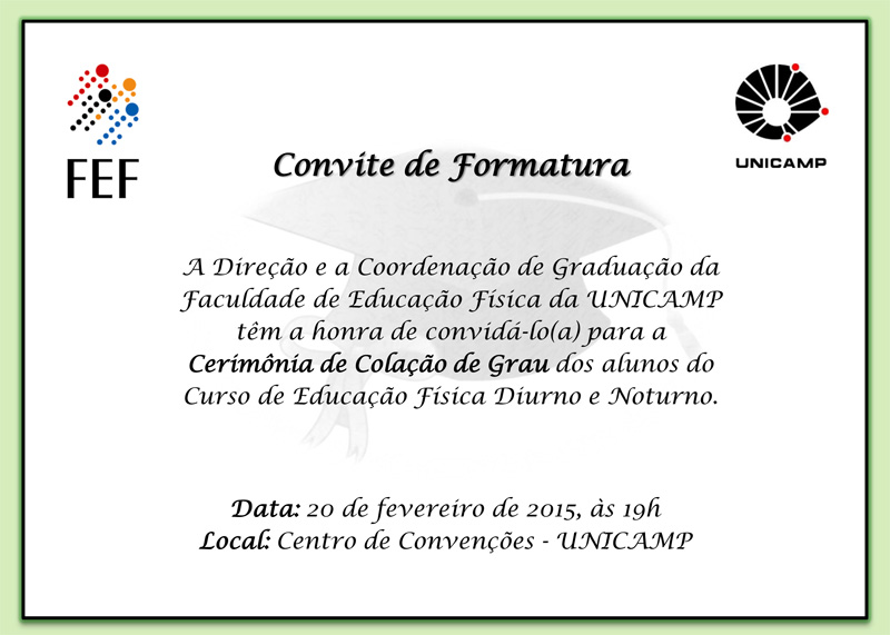 convite de formatura 